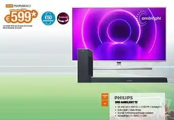 Expert Philips uhd ambilight tv pq43pus854512 aanbieding