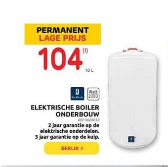 Elektrische Boiler Onderbouw