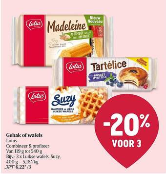 Delhaize Gebak Of Wafels Lotus aanbieding