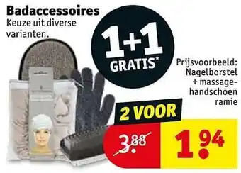 Kruidvat Badaccessoires 1+1 Gratis aanbieding
