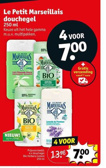 Kruidvat Le Petit Marseillais Douchegel aanbieding