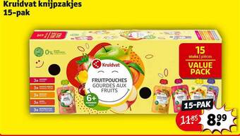 Kruidvat Kruidvat Knijpzakjes 15-pak aanbieding
