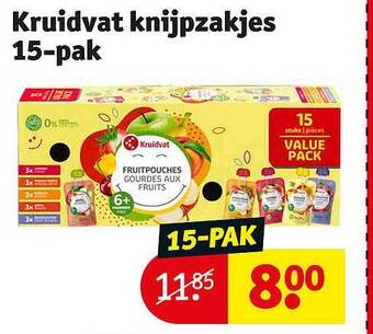 Kruidvat Kruidvat Knijpzakjes 15-pak aanbieding
