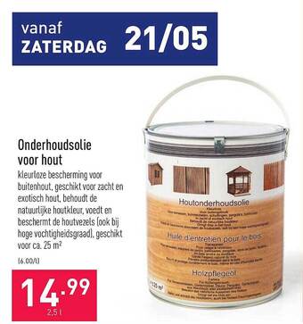 ALDI Onderhoudsolie Voor Hout aanbieding