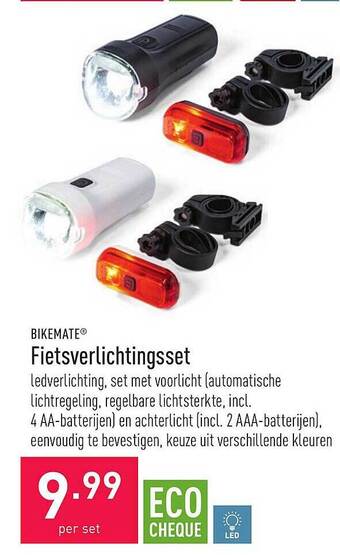 ALDI Bikemate Fietsverlichtingsset aanbieding