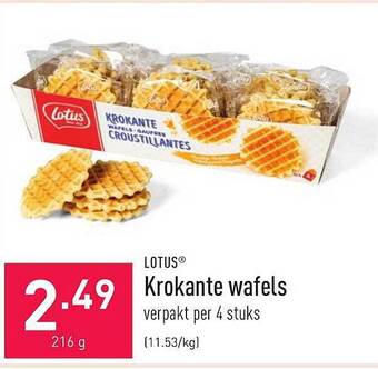 ALDI Lotus Krokante Wafels aanbieding