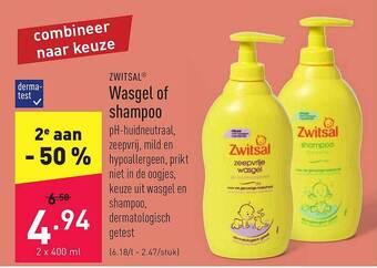 ALDI Zwitsal Wasgel Of Shampoo aanbieding