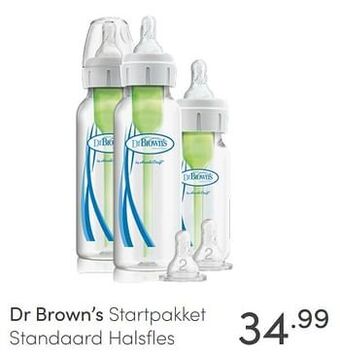 Baby & Tiener Dr brown`s startpakket standaard halsfles aanbieding