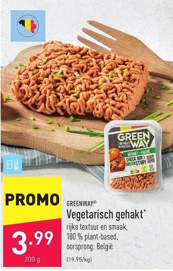 ALDI Greenway Vegetarisch Gehakt aanbieding