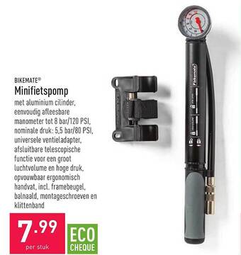 ALDI Bikemate Minifietspomp aanbieding