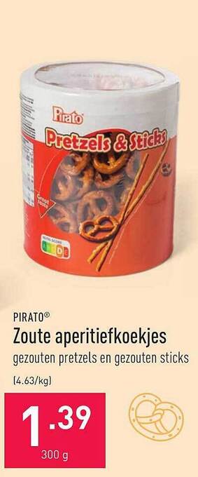 ALDI Pirato Zoute Aperitiefkoekjes aanbieding