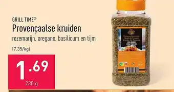 ALDI Grill Time Provençaalse Kruiden aanbieding