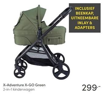 Baby & Tiener X-adventure x-go green 2-in-1 kinderwagen aanbieding