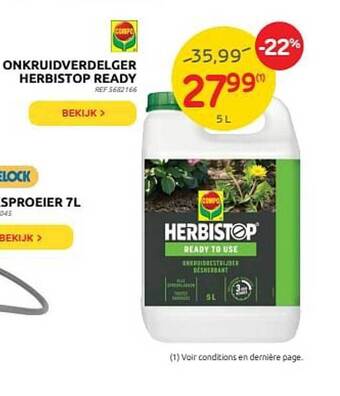 Brico Onkruidverdelger Herbistop Ready aanbieding