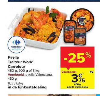Carrefour Paella aanbieding
