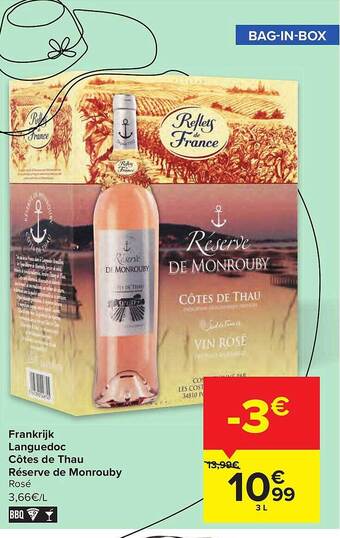 Carrefour Côtes De Thau Réserve De Monrouby aanbieding