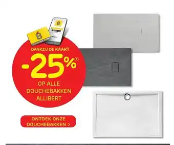 Brico Douchebakken Allibert aanbieding