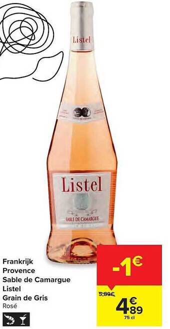 Carrefour Provence Sable De Camargue Listel Grain De Gris aanbieding