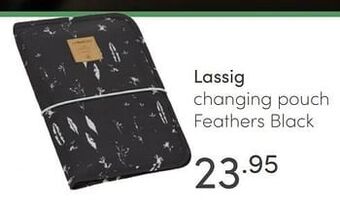 Baby & Tiener Lassig changing pouch feathers black aanbieding