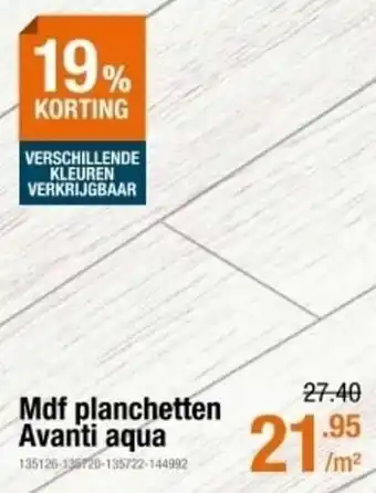 Cevo Mdf planchetten avanti aqua aanbieding