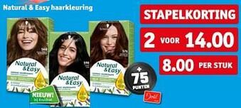 Kruidvat Natural + easy haarkleuring aanbieding