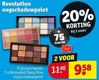 Kruidvat Revolution oogschaduwpalet aanbieding