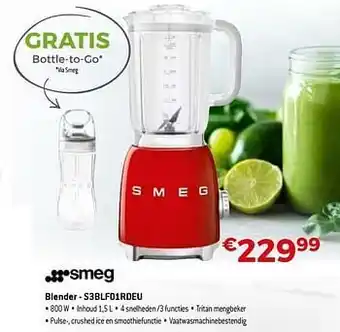 Exellent Smeg blender - s3blf01rdeu aanbieding
