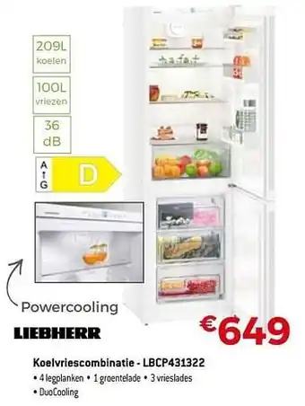 Liebherr koelvriescombinatie - lbcp431322