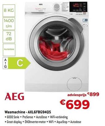 Exellent Aeg wasmachine - axl6fbg94qs aanbieding