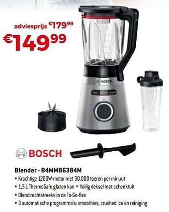 Exellent Bosch blender - b4mmb6384m aanbieding
