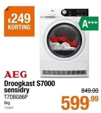 Cevo Aeg droogkast s7000 sensidry t7dbg86p aanbieding