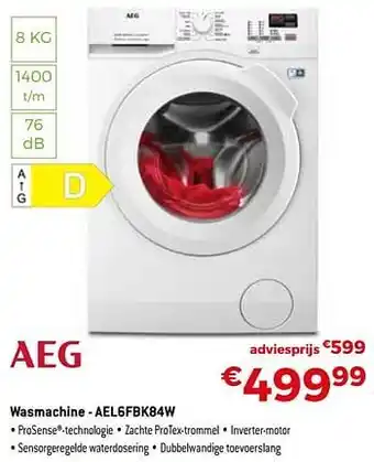 Exellent Aeg wasmachine - ael6fbk84w aanbieding