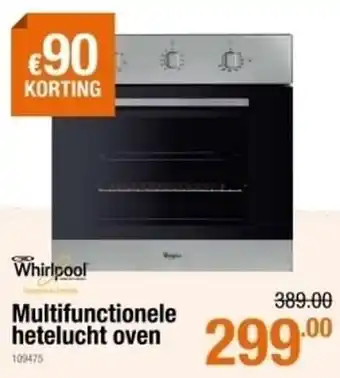 Whirlpool multifunctionele hetelucht oven