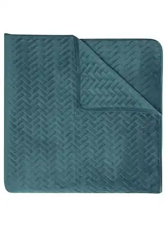 HEMA Bedsprei - Velours Donkergroen (donkergroen)
