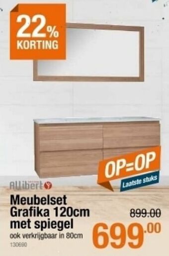 Cevo Meubelset grafika met spiegel aanbieding