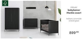 Baby & Tiener Babykamer marble zwart aanbieding