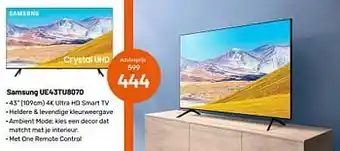 Kamera Express Samsung ue43tu8070 aanbieding