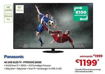 Exellent Panasonic 4k uhd oled tv - pvtx55hz1000e aanbieding