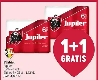 Delhaize Pilsbier Jupiler 1+1 Gratis aanbieding