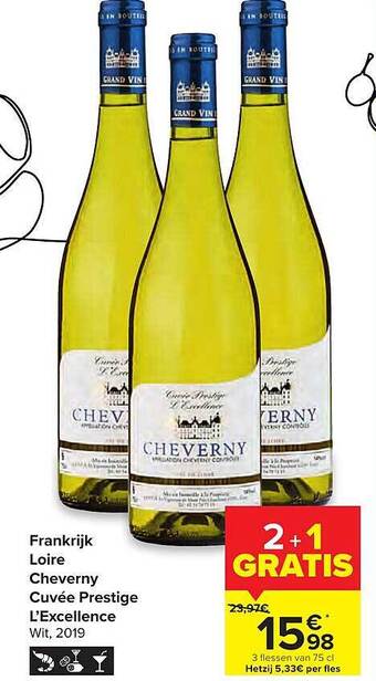 Carrefour Loire Cheverny Cuvée Prestige aanbieding