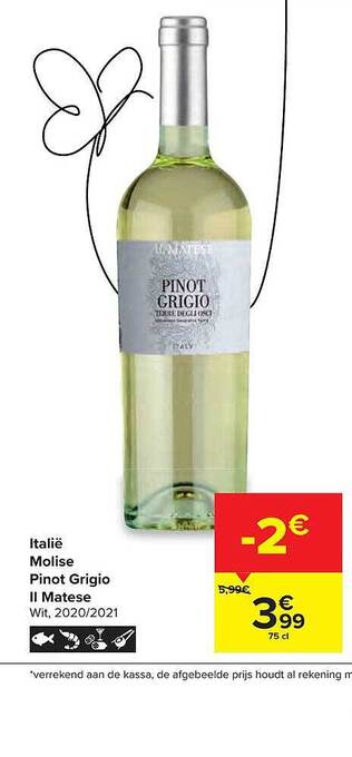 Carrefour Molise Pinot Grigio Il Matese aanbieding