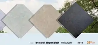 Terrastegel belgium black