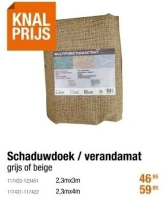 Cevo Schaduwdoek - verandamat aanbieding