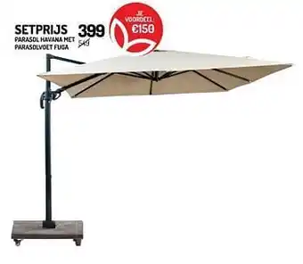 Oh Green Parasol havana met parasolvoet fuga aanbieding