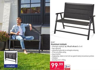 ALDI Belavi Aluminium tuinbank aanbieding