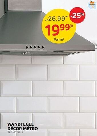 Brico Wandtegel décor métro aanbieding
