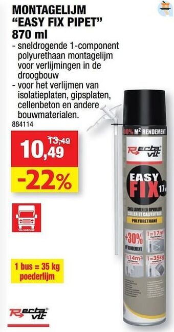 Hubo Montagelijm easy fix pipet aanbieding
