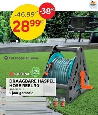 Brico Draagbare haspel hose reel 30 aanbieding
