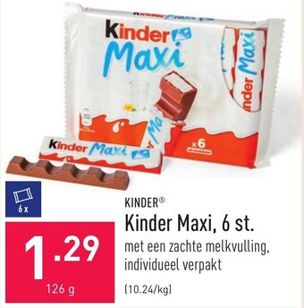 ALDI Kinder Maxi, 6 st. aanbieding