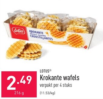 ALDI Lotus Krokante wafels aanbieding